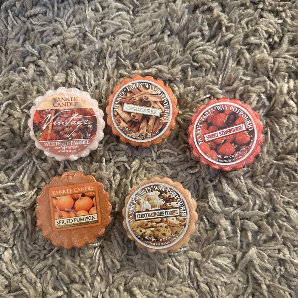 Lot Of 5 Yankee Candle Wax Tart Potpourri Melts Votives See Pictures